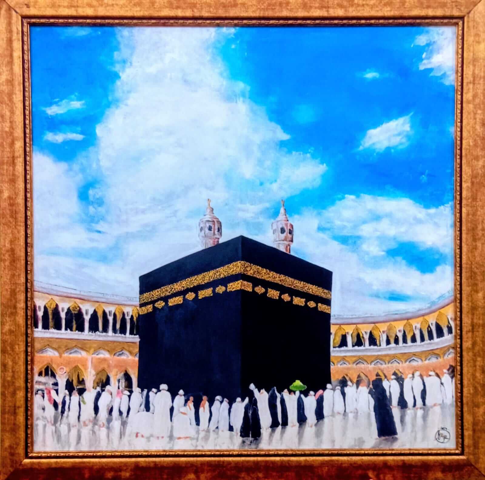 Still life painting featuring vibrant fruits and everyday objects with dramatic lighting